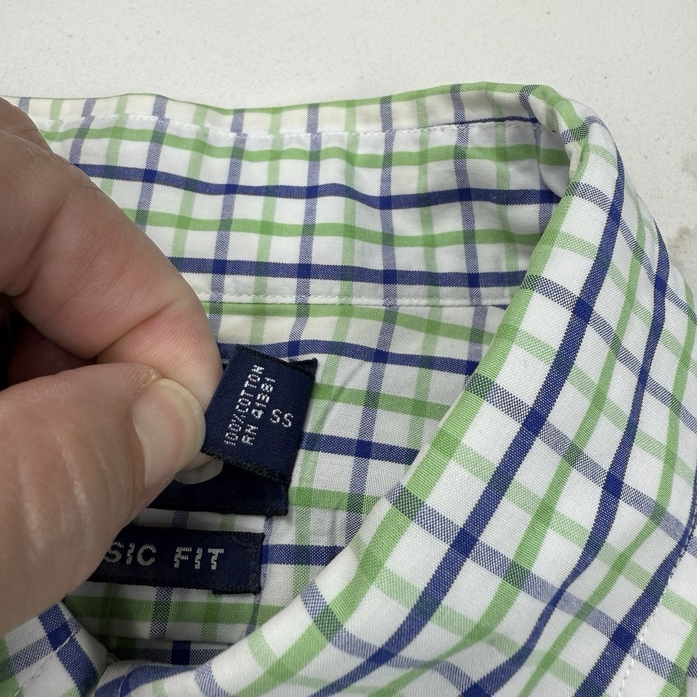 Ralph Lauren Golf Button Down Shirt Men M Blue Green Plaid Navy Embroidered Pony - Picture 5 of 8